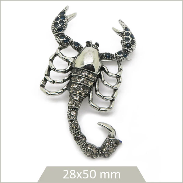1 broche scorpion alliage argenté