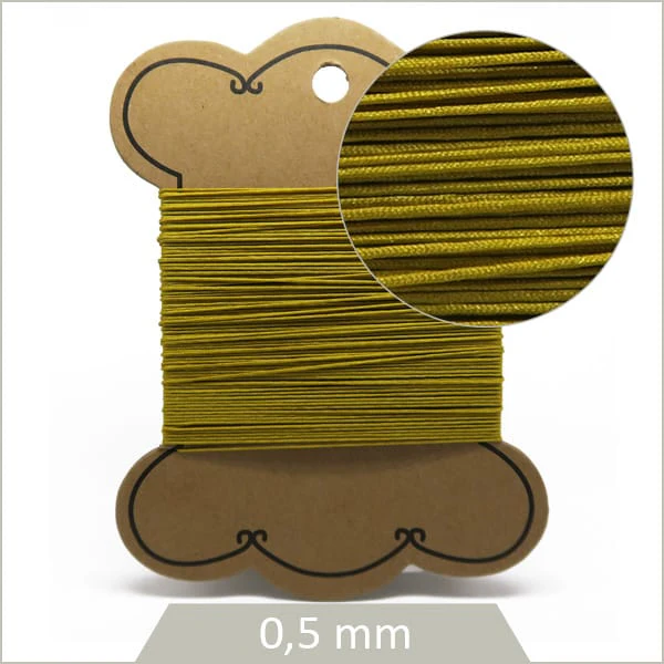 10 m de cordon synthétique 0,5 mm ocre