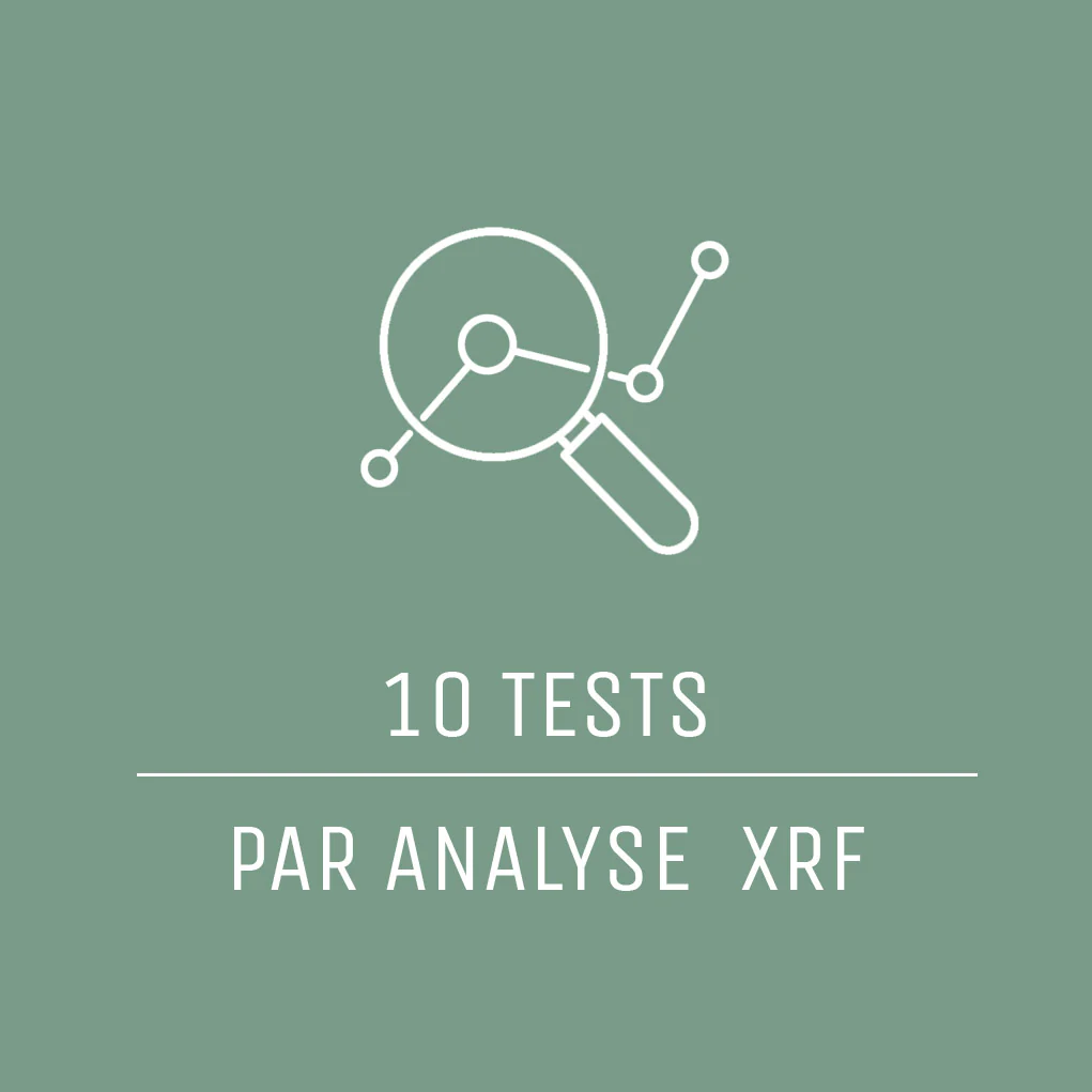 10 pré-tests par analyse XRF