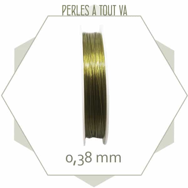 100 m de fil câblé 0,38 mm couleur bronze