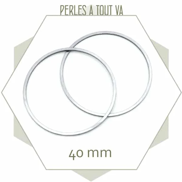 12 anneaux fermés ronds 40 mm en acier
