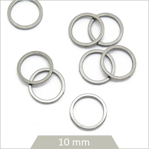 12 anneaux fermés ronds en acier inoxydable 10 mm