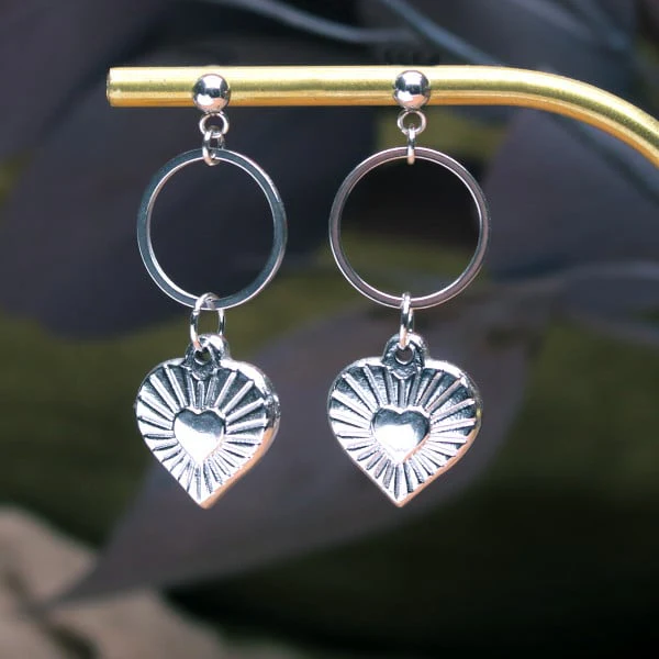 12 clous de boucles d'oreilles boules en acier inox - Image 2