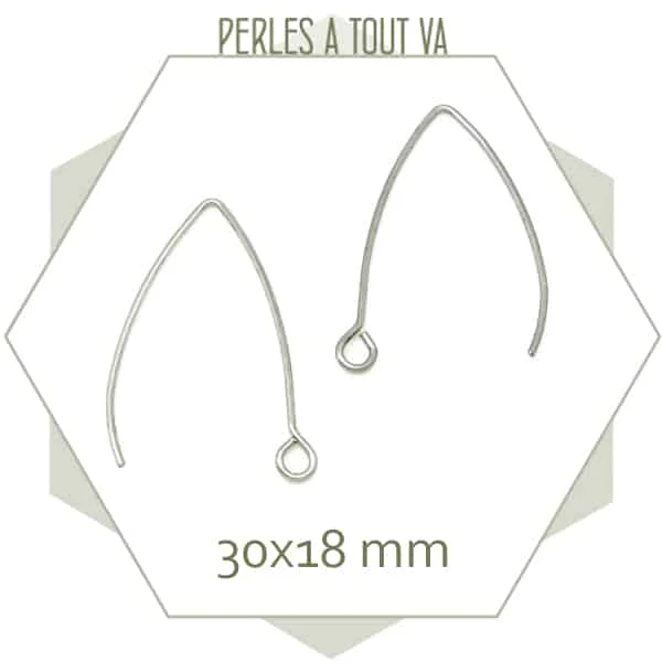 12 crochets de boucles d'oreilles acier