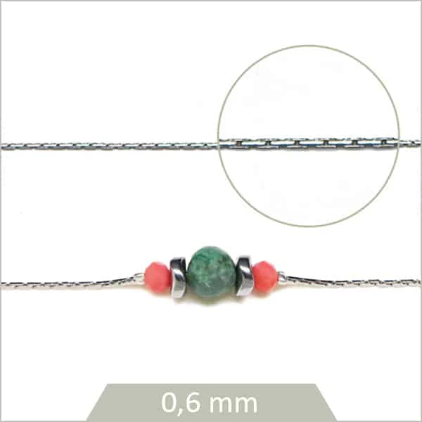 1 m de fine chaîne serpent en acier