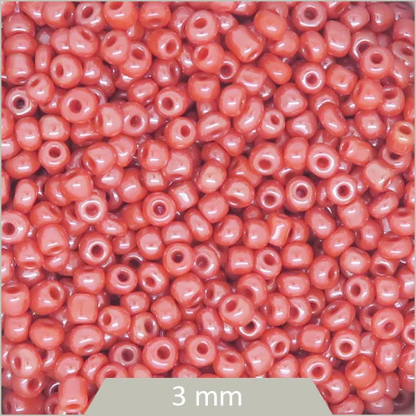 40 g de perles rocailles rose framboise irisé 3 mm