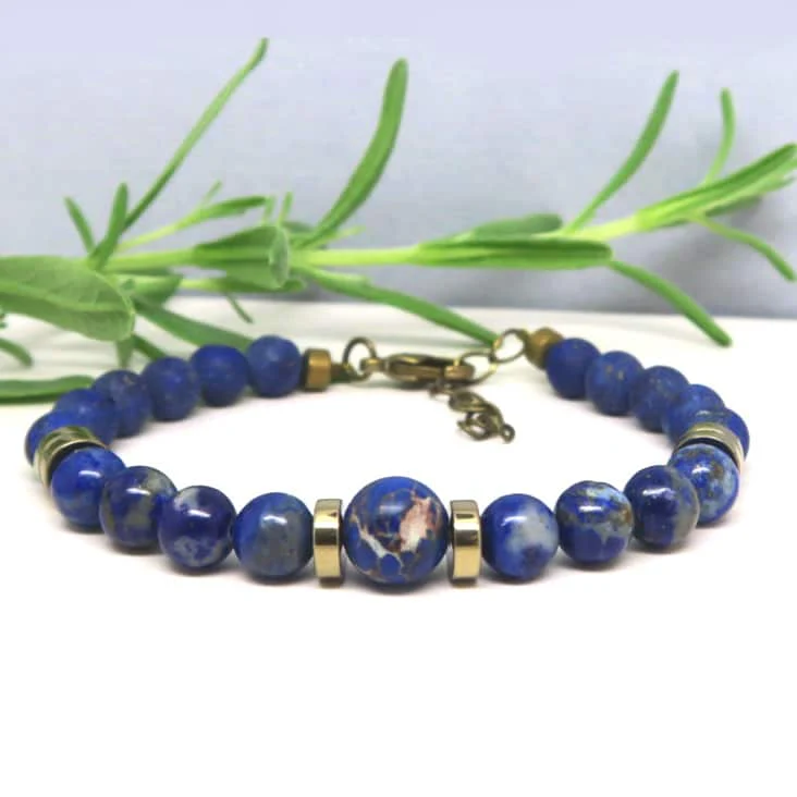 Env. 42 perles rondes 8 mm Lapis Lazuli - Image 2