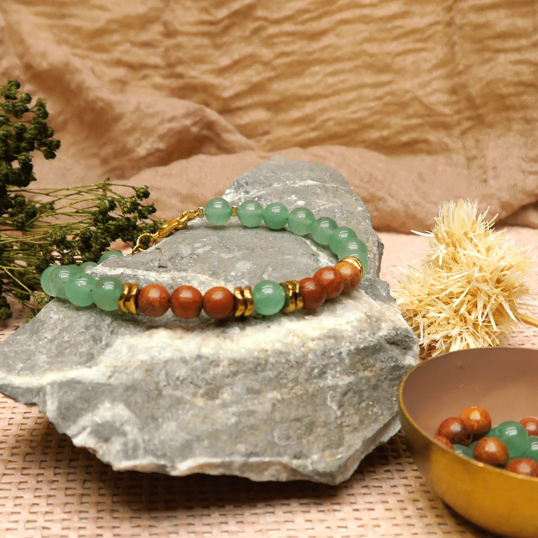 Env. 58 perles rondes en Aventurine, 6 mm - Image 2
