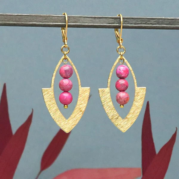 Env. 58 perles rondes Howlite teintée rose indien, 6 mm - Image 3