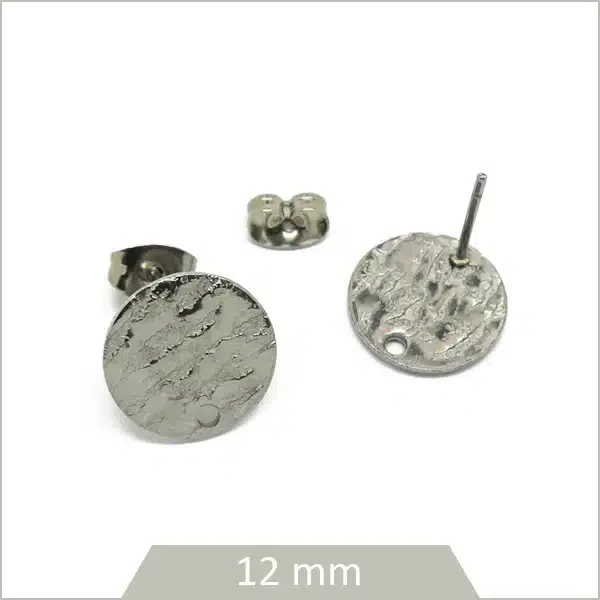 10 clous de boucle d'oreilles cercle 12mm en acier inoxydable 304