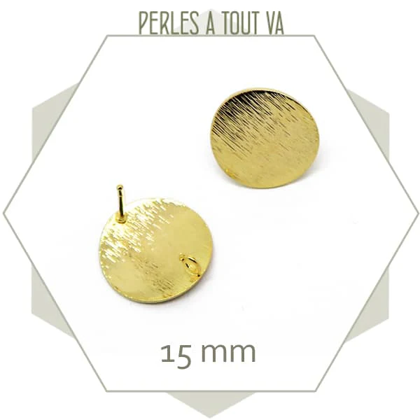 6 clous de boucles d'oreilles cercle incurvé dorés CantOr