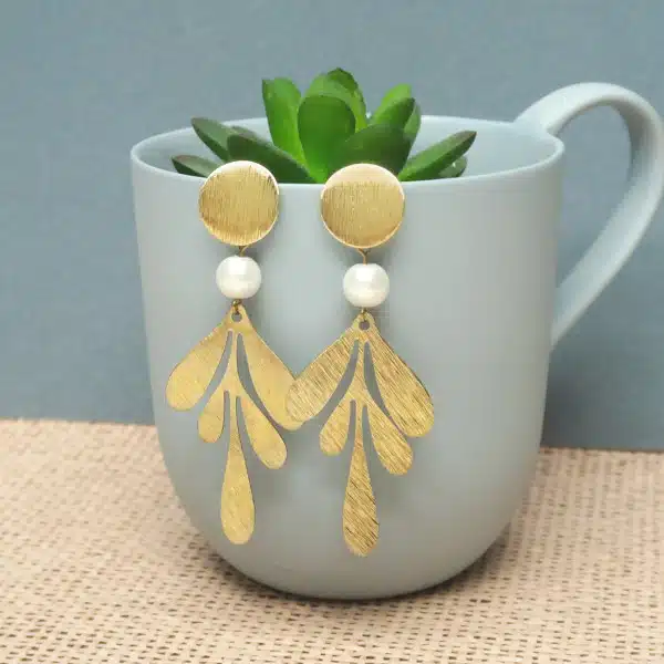 6 clous de boucles d'oreilles cercle incurvé dorés CantOr - Image 2