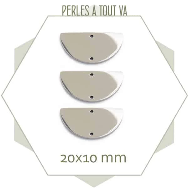 6 connecteurs demi cercle en acier inoxydable