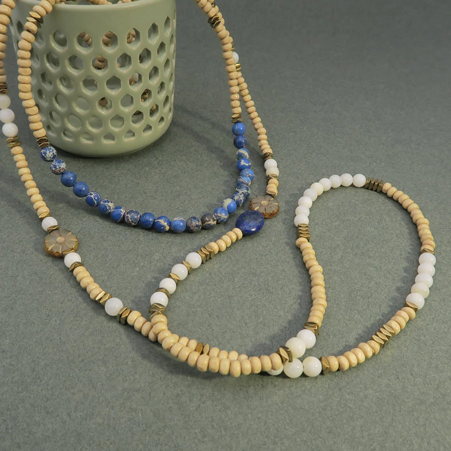 Env. 60 perles rondes Régalite teintée bleu 6 mm - Image 2
