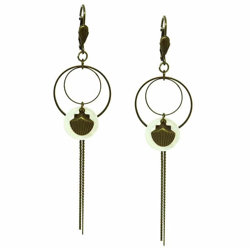 8 breloques coquillage bronze pour bijoux - Image 2